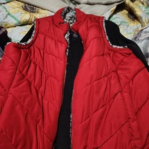 Reversible vest with black undershirt